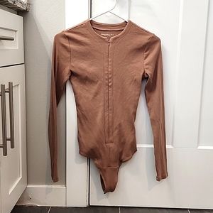 Abercrombie soft A&F ribbed bodysuit